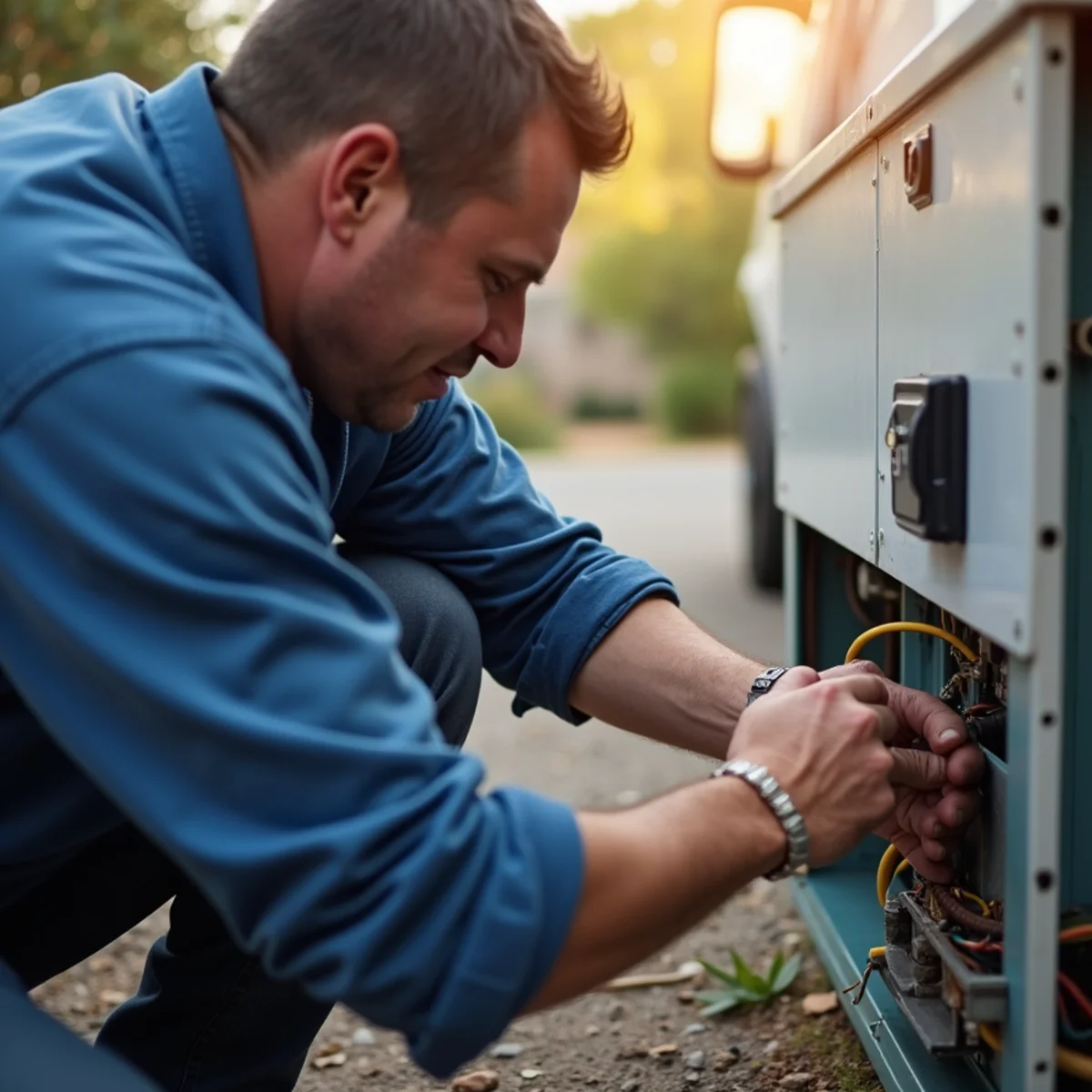 AC Not Cooling? Same-Day Service in Auburn, CA — a licensed local technician at work
