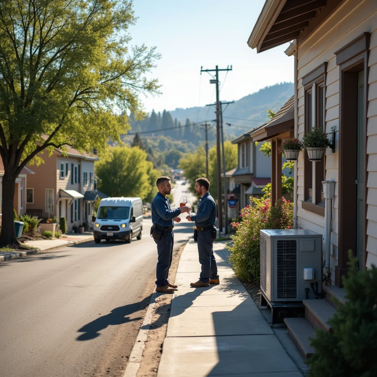 Homes and streets in Nevada City served by The HVAC Auburn CA
