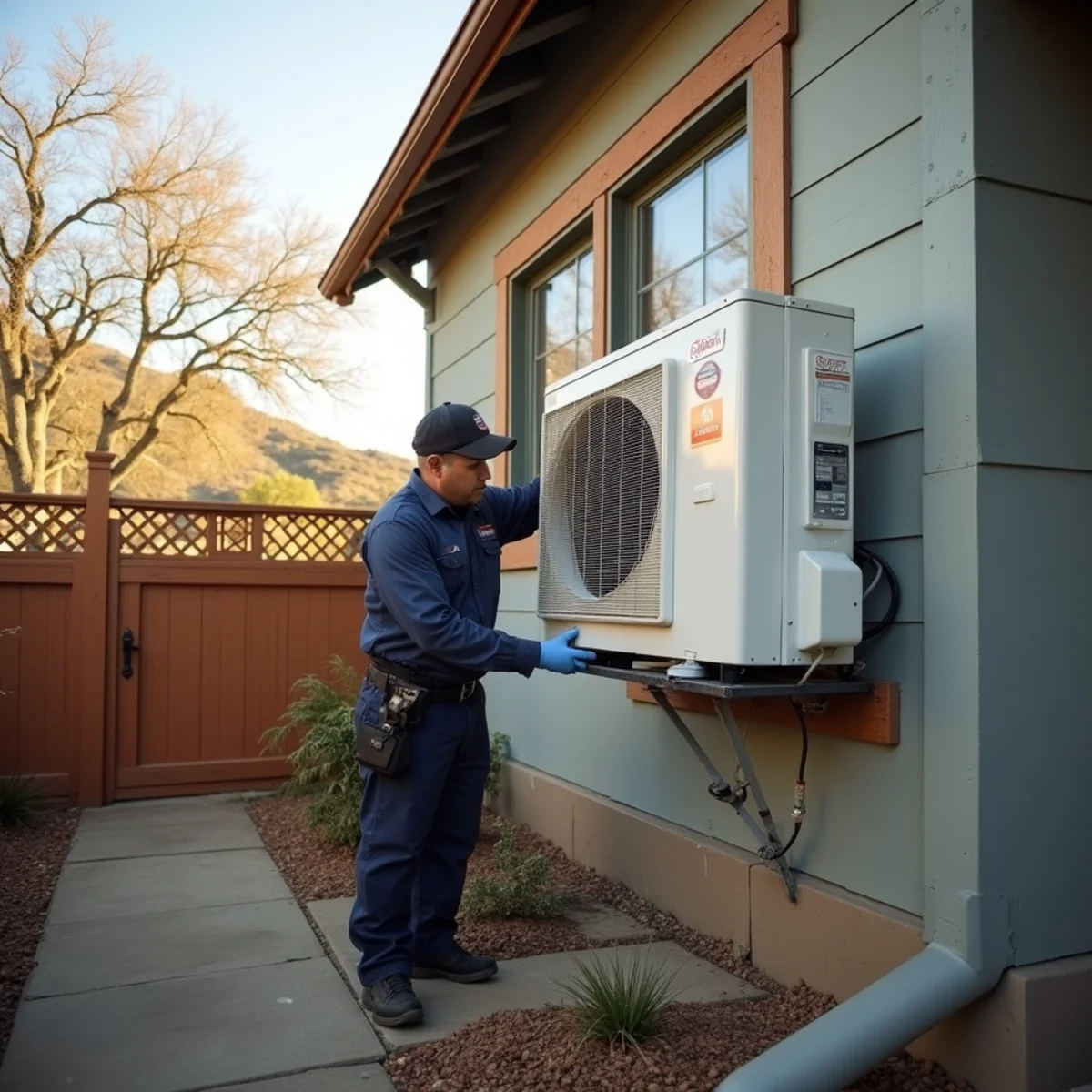 Ductless mini-split installed in a historic Gold Rush-era Victorian in Old Town Auburn