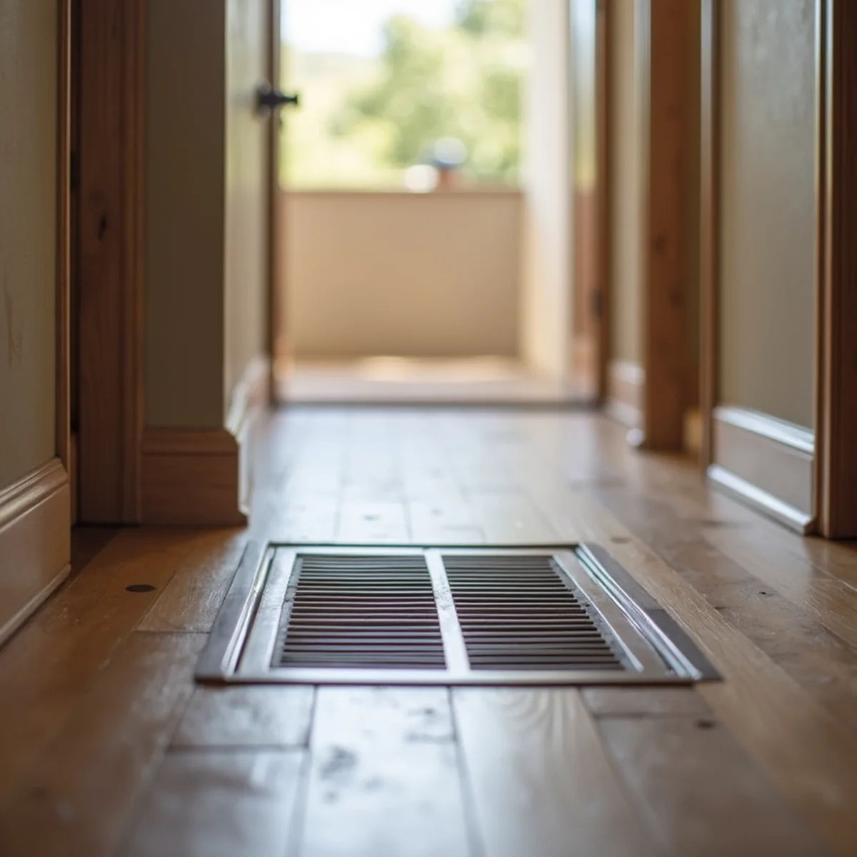 Open supply register and clear return grille for proper airflow in an Auburn, CA home