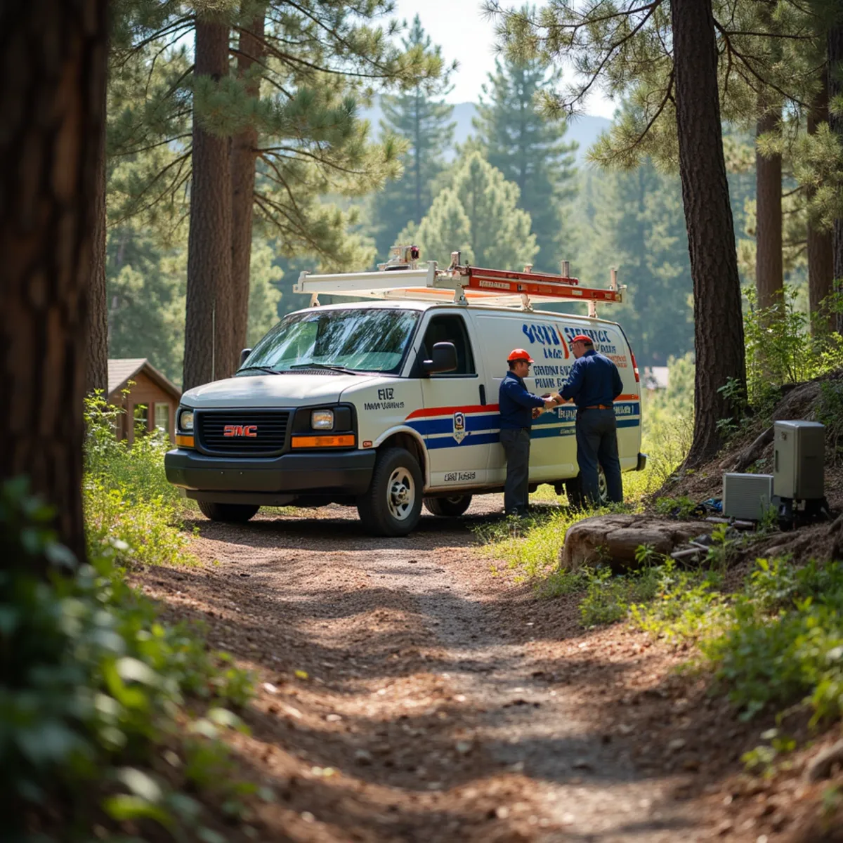 Wooded Christian Valley home preparing for a PG&E PSPS power shutoff near Auburn, CA