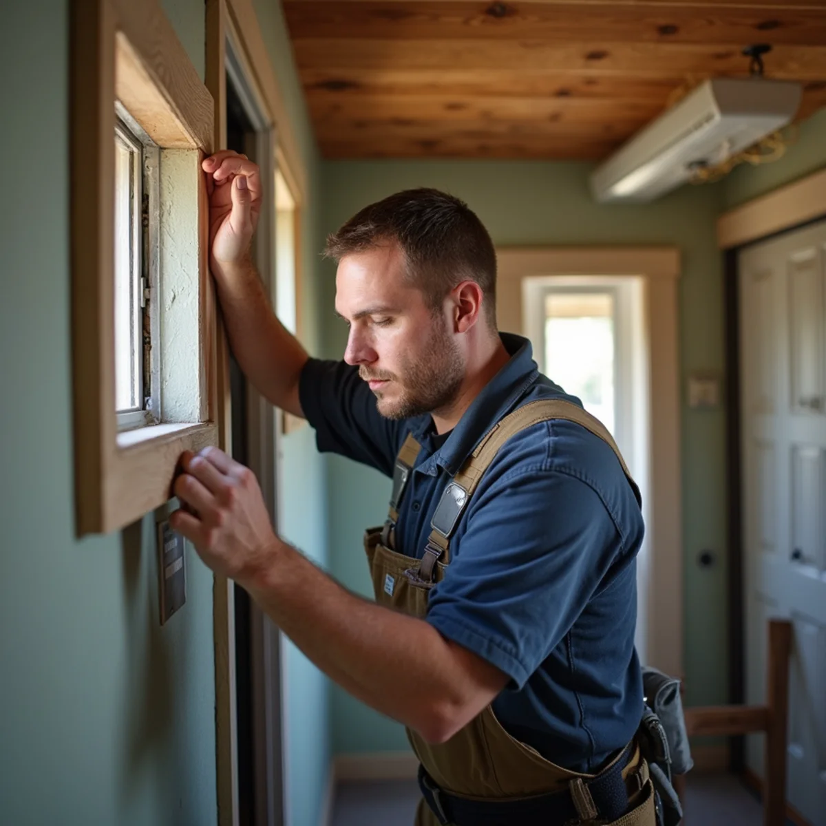 HVAC technician checking weak airflow at a supply vent in an older Auburn, CA home