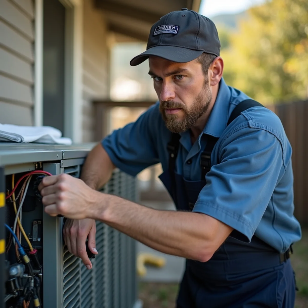 Commercial HVAC Services in Auburn, CA — a licensed local technician at work