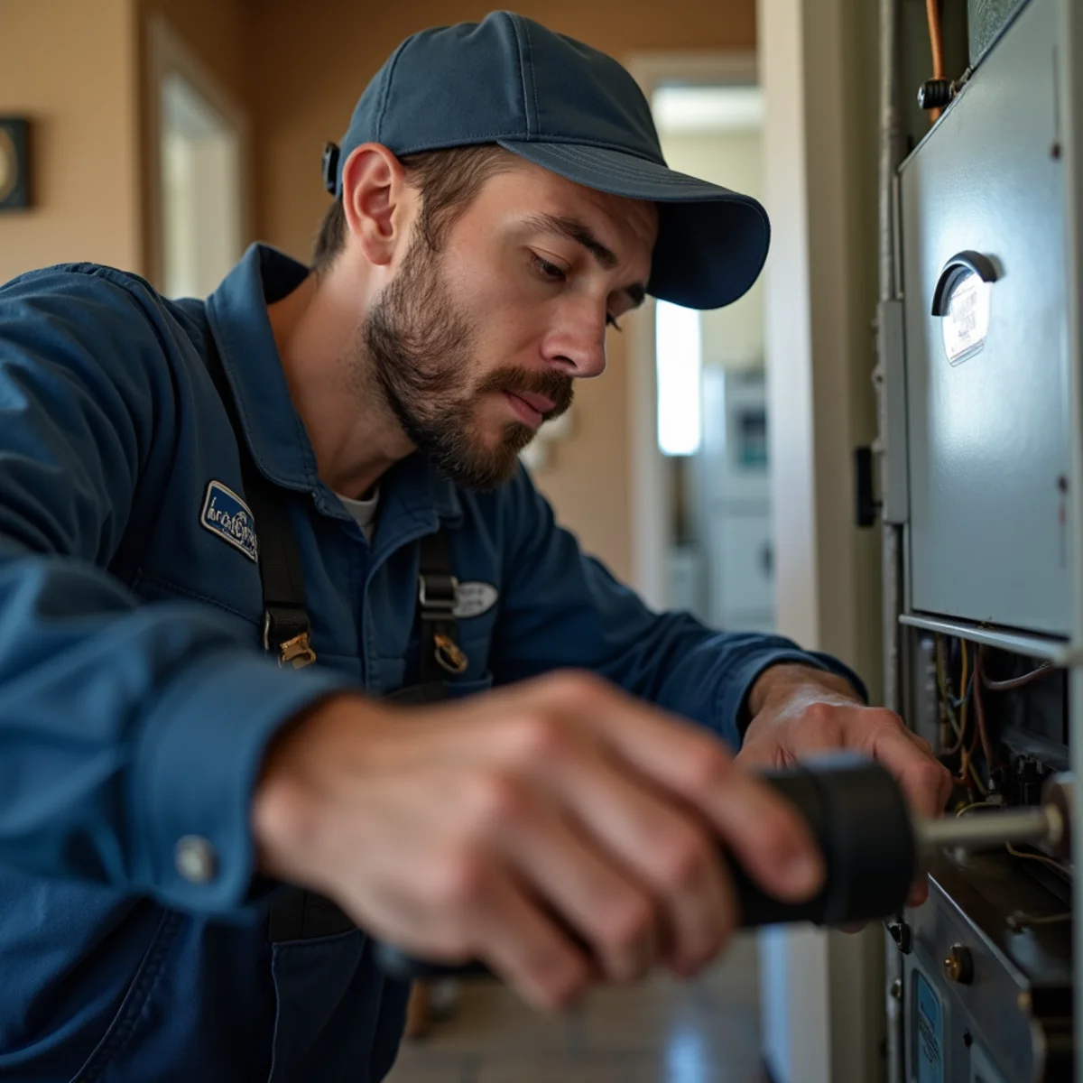 Emergency Furnace Repair in Auburn, CA — a licensed local technician at work