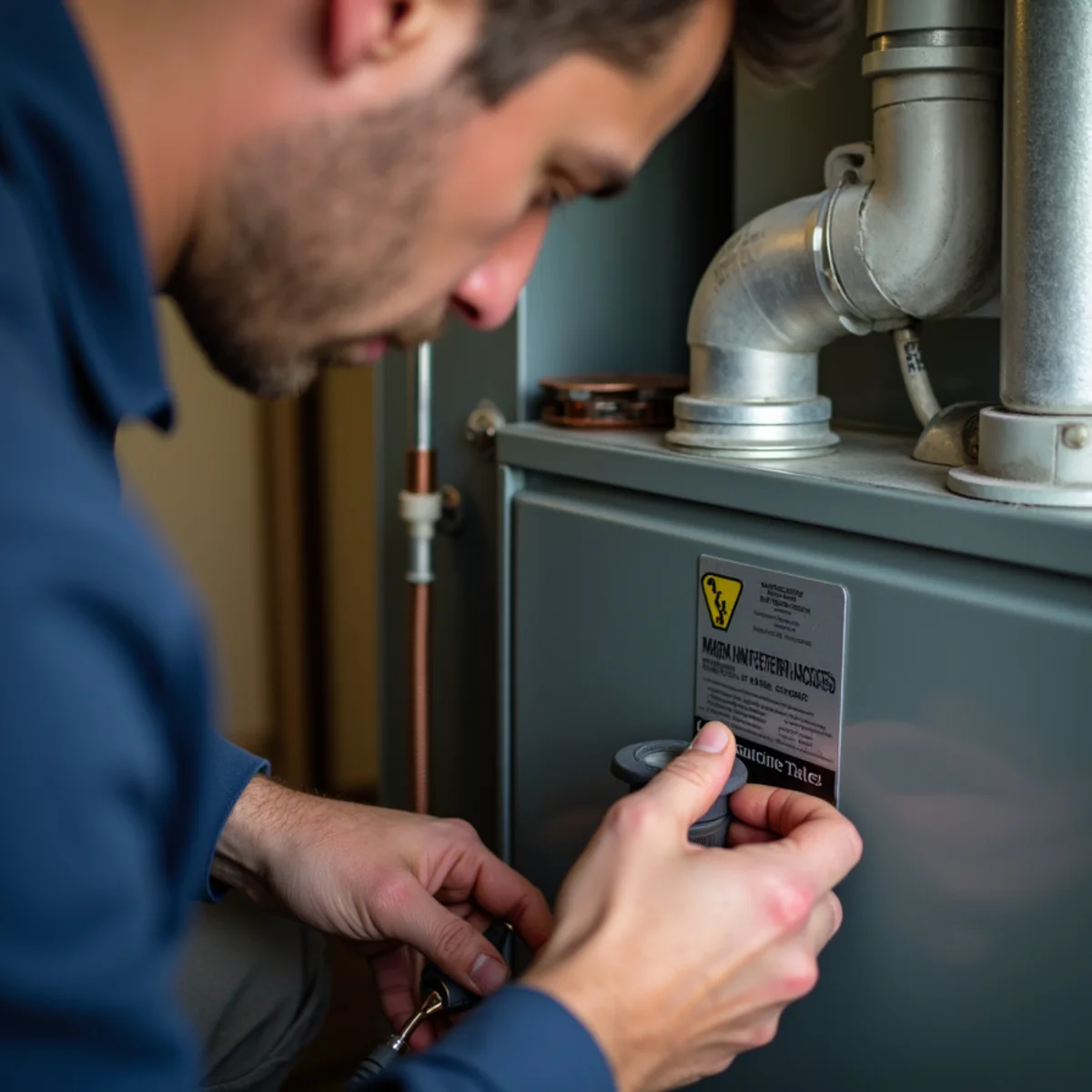 Furnace Installation & Replacement in Auburn, CA — a licensed local technician at work