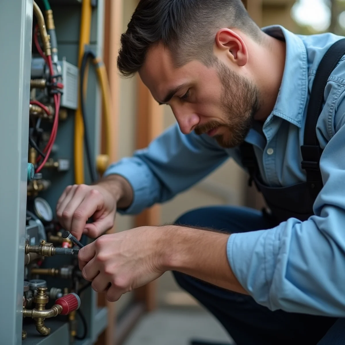 HVAC Maintenance & Tune-Ups in Auburn, CA — a licensed local technician at work