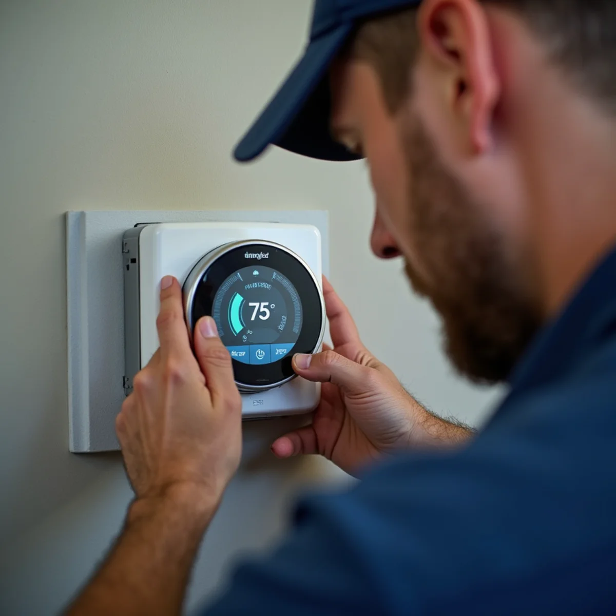 Smart Thermostats & Zone Systems in Auburn, CA — a licensed local technician at work