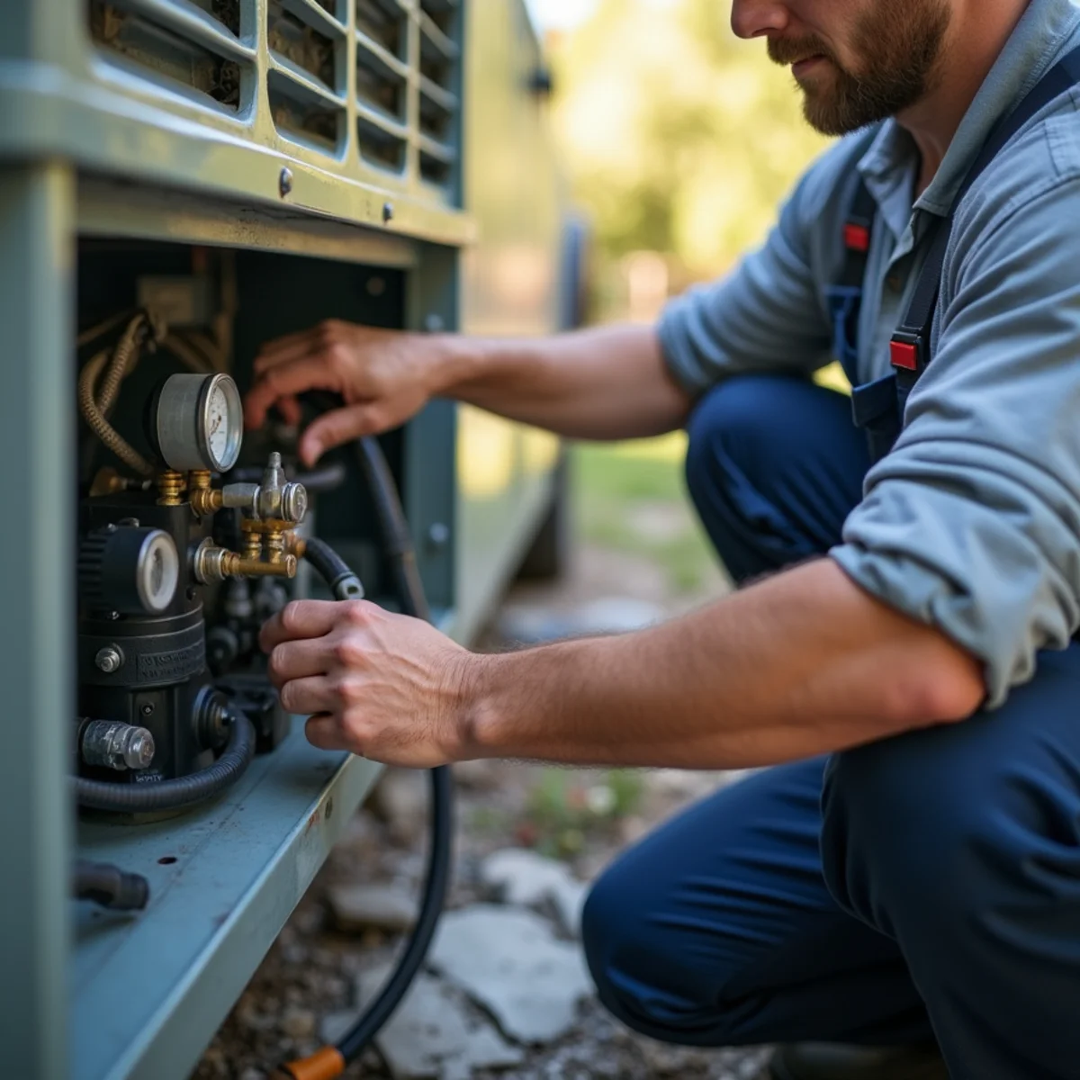 Swamp Cooler Conversion in Auburn, CA — a licensed local technician at work